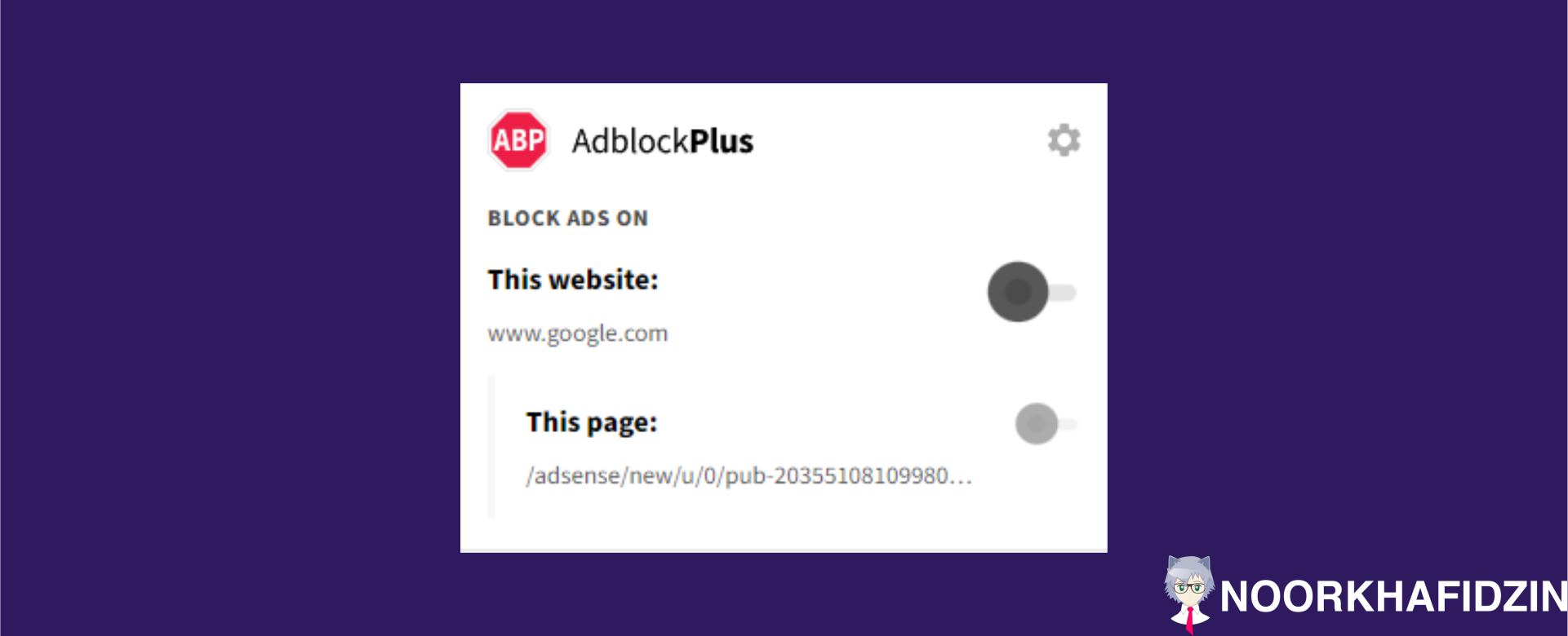 whitelist adsense di adblock